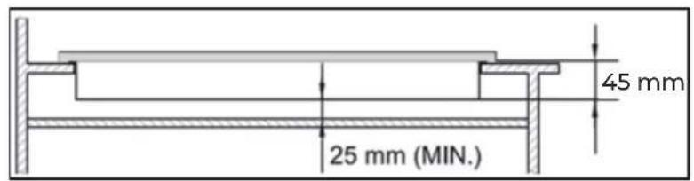 25 mm (MIN.) 45 mm
