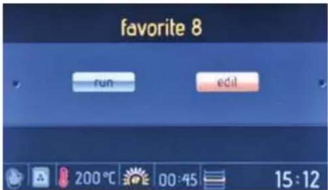 favorite 8 run edit 200°C 00:45 15:12