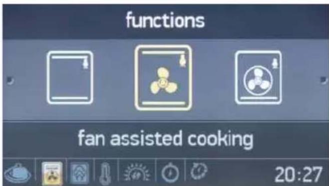 functions fan assisted cooking 20:27
