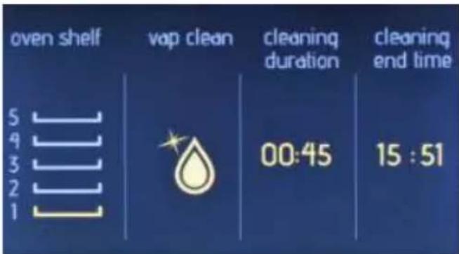 EAS Electric EMV75TVP - cleaning end time (heure de fin de nettoyage) - 1