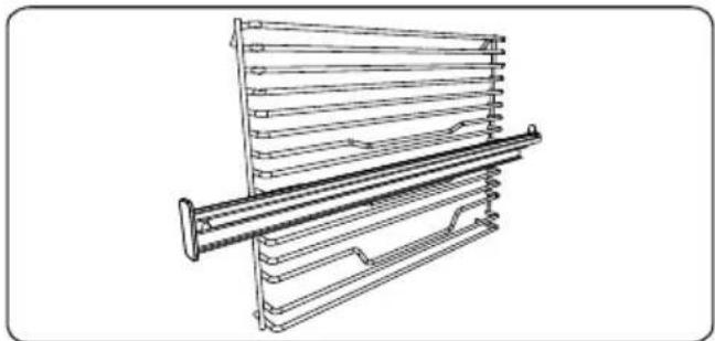 EAS Electric EMV75TVP - The Wire Rack with Easyfix Half Telescopic Rail - 1