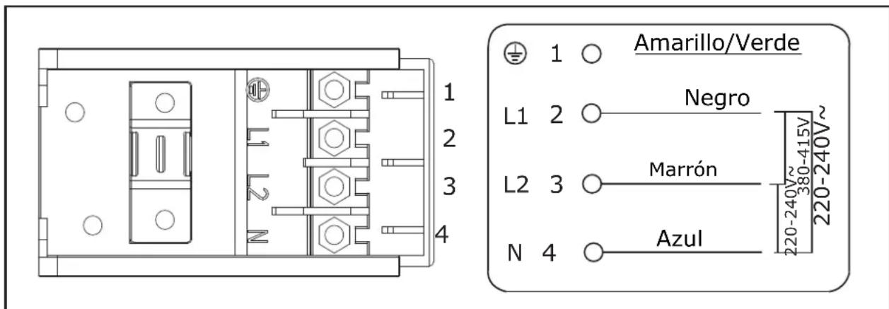 EAS Electric EMCH295-3F - Conectar la vitrocerámica a las principales tomas de corriente - 1