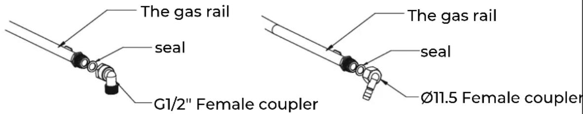EAS Electric EMH463CGB - Gas Connection - 2