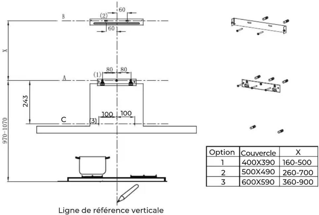 EAS Electric EMRH706X - TROUS DANS LE MUR ET FIXATION DES SUPPORTS - 1