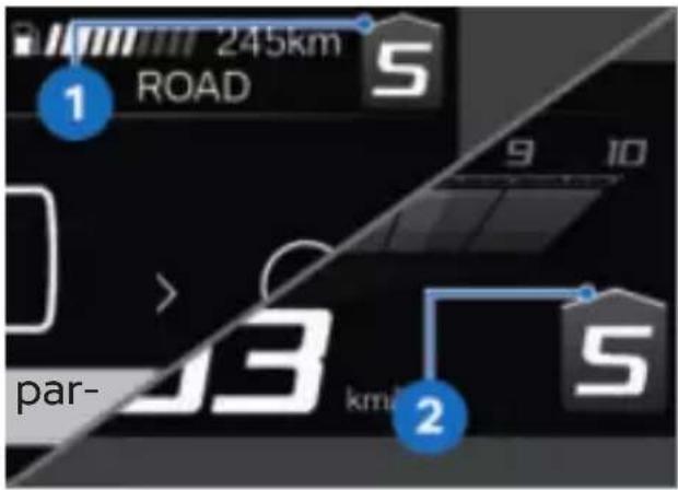 BMW R 1300 GS (2023) - Recommandation de passage au rapport supérieur - 1