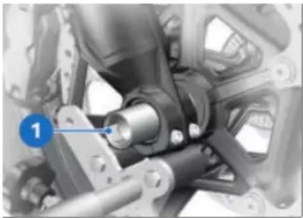 BMW R 1300 GS (2023) - Montage de la roue avant dans le sens de rotation contraire - 1