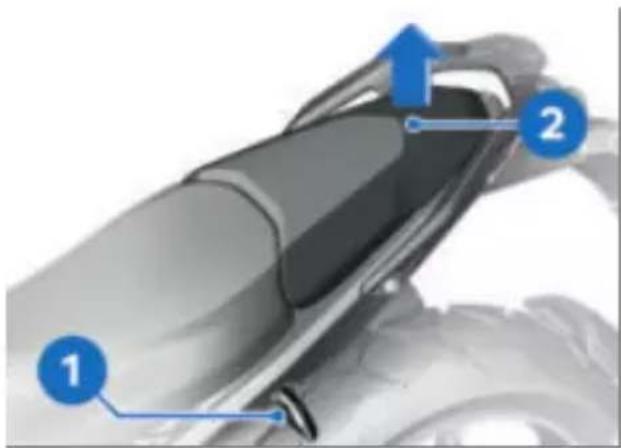 BMW R 1300 GS (2023) - Dépose de la selle passager - 1