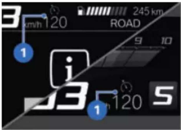 BMW R 1300 GS (2023) - Affichage lors du réglage (informations de limite de vitesse non actives) - 1