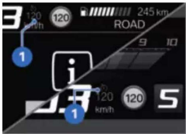 BMW R 1300 GS (2023) - Affichage lors du réglage (informations de limite de vitesse actives) - 1
