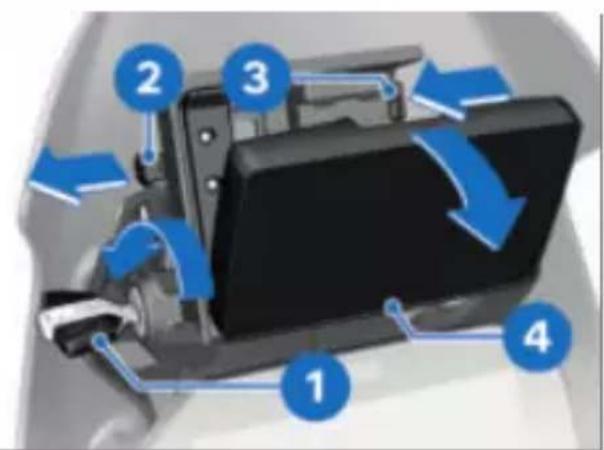 BMW F 900 GS (2023) - Poussière et saleté sur les e-contacts du Mount Cradle - 1