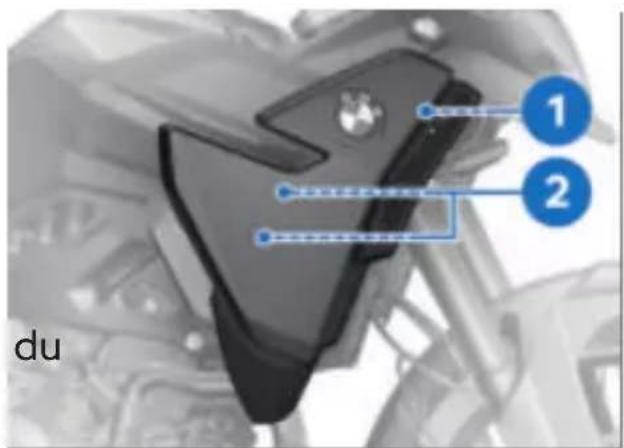 BMW F 900 GS (2023) - Ouverture de l'obturateur du radiateur - 3