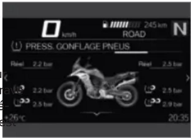 BMW F 900 GS Adventure (2023) - Pression de gonflage des pneus - 1