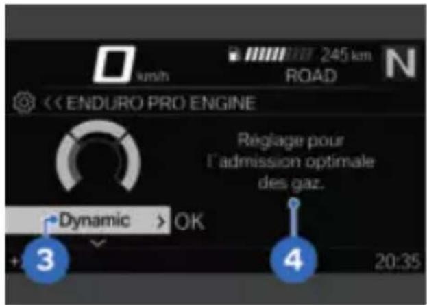 BMW F 900 GS Adventure (2023) - Configurer le mode de conduite ENDURO PRO - 2