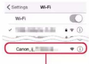 Settings Wi-Fi Wi-Fi Canon_ij