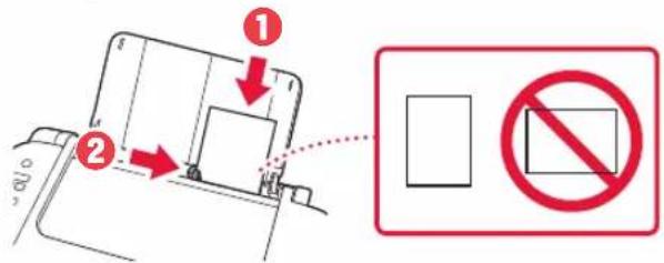 CANON PIXMA E3440 - Birkaç sayfa kağıdı, yazdırılacak taraf yukarı bakacak ve sağ kenara değecek şekilde yerleştirin ve kağıt kılavuzunu kağıt genişliğine hizalayın. - 1