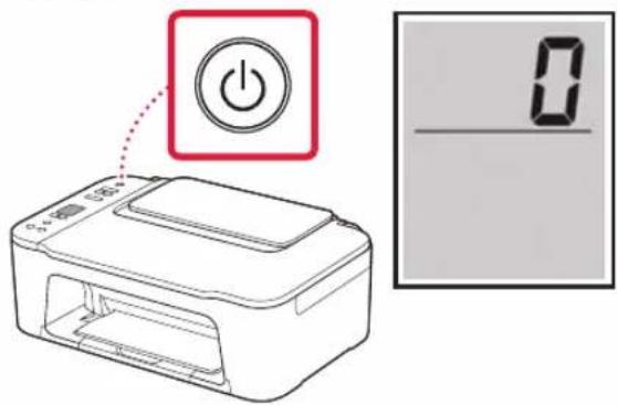 CANON PIXMA E3440 - Mise sous tension de l'imprimante - 3