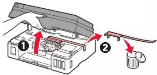 CANON PIXMA G4410 - Retirar los materiales de protección - 2