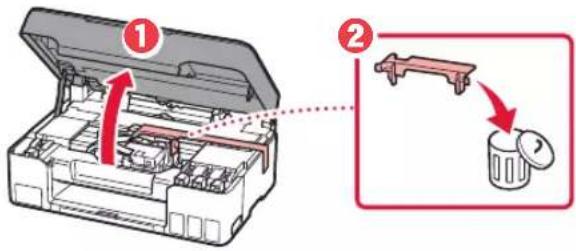 CANON PIXMA G2460 - Retirar los materiales de protección - 2