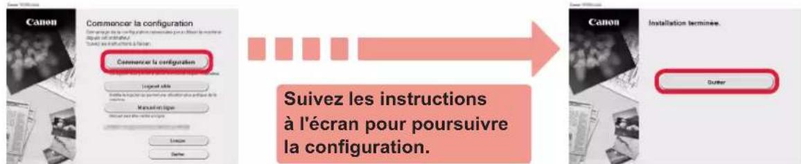 CANON PIXMA G2510 - Cliquez sur Commencer la configuration. - 1