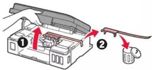 CANON PIXMA G2411 - Retirar los materiales de protección - 2