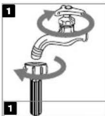 INVENTUM VWM9010B - Cleaning the inlet fi lter in the water tap - 1