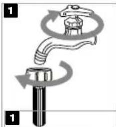 INVENTUM VWM8010B - Cleaning the inlet filter in the water tap - 1