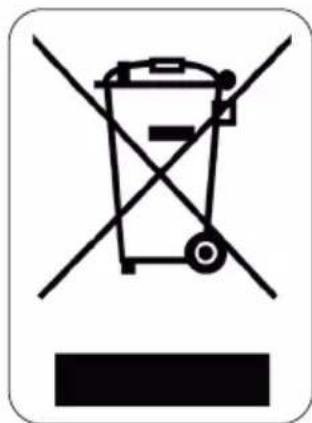 Prohibition sign depicting a trash bin crossed with a diagonal line, indicating no waste or discharge.