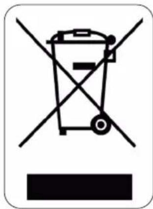 Prohibition sign depicting a trash bin crossed with a diagonal line, indicating no waste or discharge.