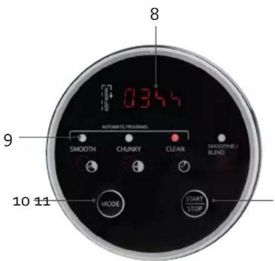 DOMO DO737BL - CONTROL PANEL - 1