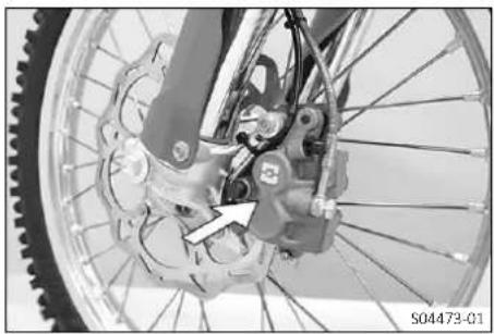 GAS GAS EC 250F (2023) - Déposer la roue avant - 1