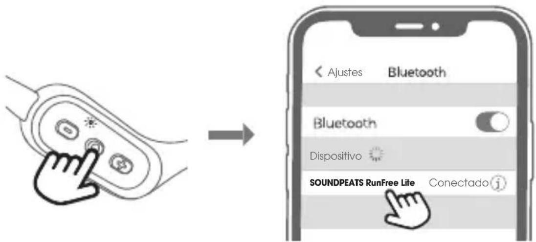 Ajustes Bluetooth Bluetooth Dispositivo SOUNDPEATS RunFree Lite Conectado