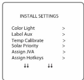 POLARIS PAC PAGAUT - To access the Install Settings Menu: - 4