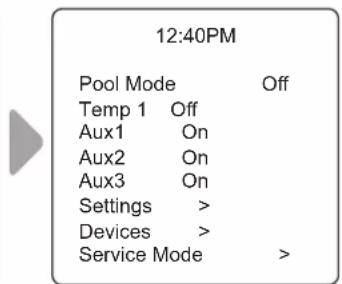 POLARIS PAC PAGAUT - Turn Aux1, Aux2 or Aux3 On/Off - 2