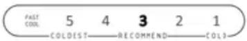 AMICA KGCN 387 145 E - Position 5 Im Gerät herrscht die niedrigste Temperatur (im Inneren ist es kälter) - 1