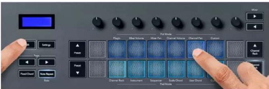 NOVATION FLkey 49 - Mode Pot : volume de la console de mixage - 4