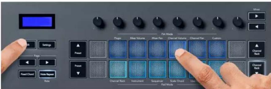 NOVATION FLkey 49 - Mode Pot : volume de la console de mixage - 3