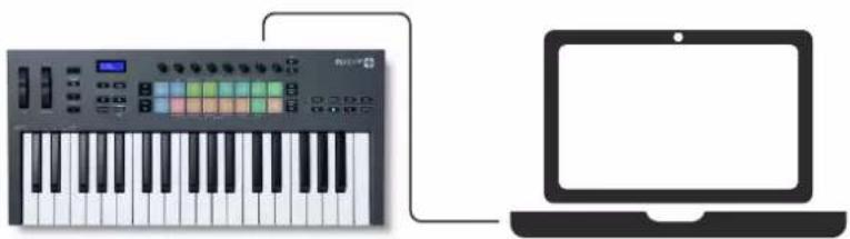 NOVATION FLkey 49 - Brancher le FLkey à un ordinateur - 1