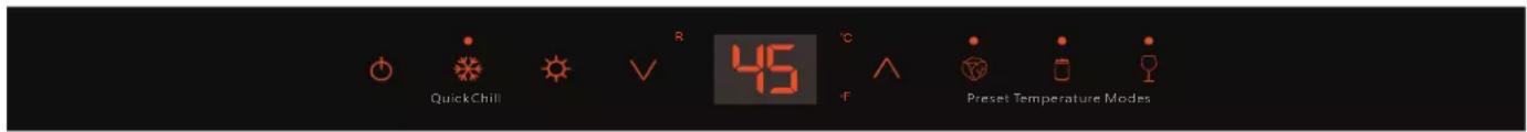 QuickChill 45 °C +F Preset Temperature Modes