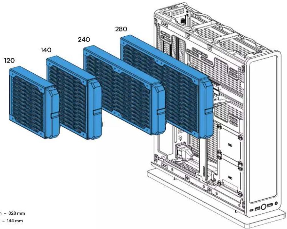 Fractal Design Ridge - Water Cooling Radiator Options - 1