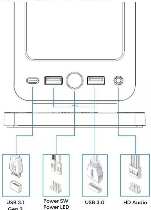 Fractal Design Ridge - Connect Cables for Front I/O - 1