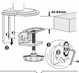 Gembird MA-D2-02 - Adjustable desk 2-display mounting arm (rotate, tilt, swivel, height), 17"-32", up to 9 kg - 13