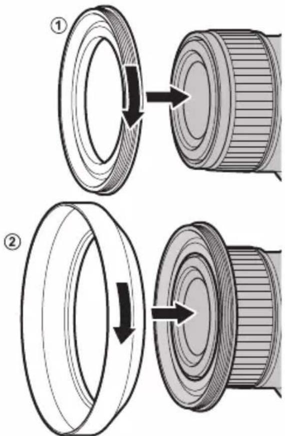FUJIFILM GF30mmF5.6 T/S - Attaching the Hood (GF30mmF5.6 T/S only) - 2