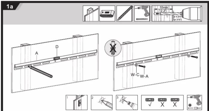 1a A D 55min (1.2") 4.5mm (0.3/10") W-C W-A 2 3 ✓ X X