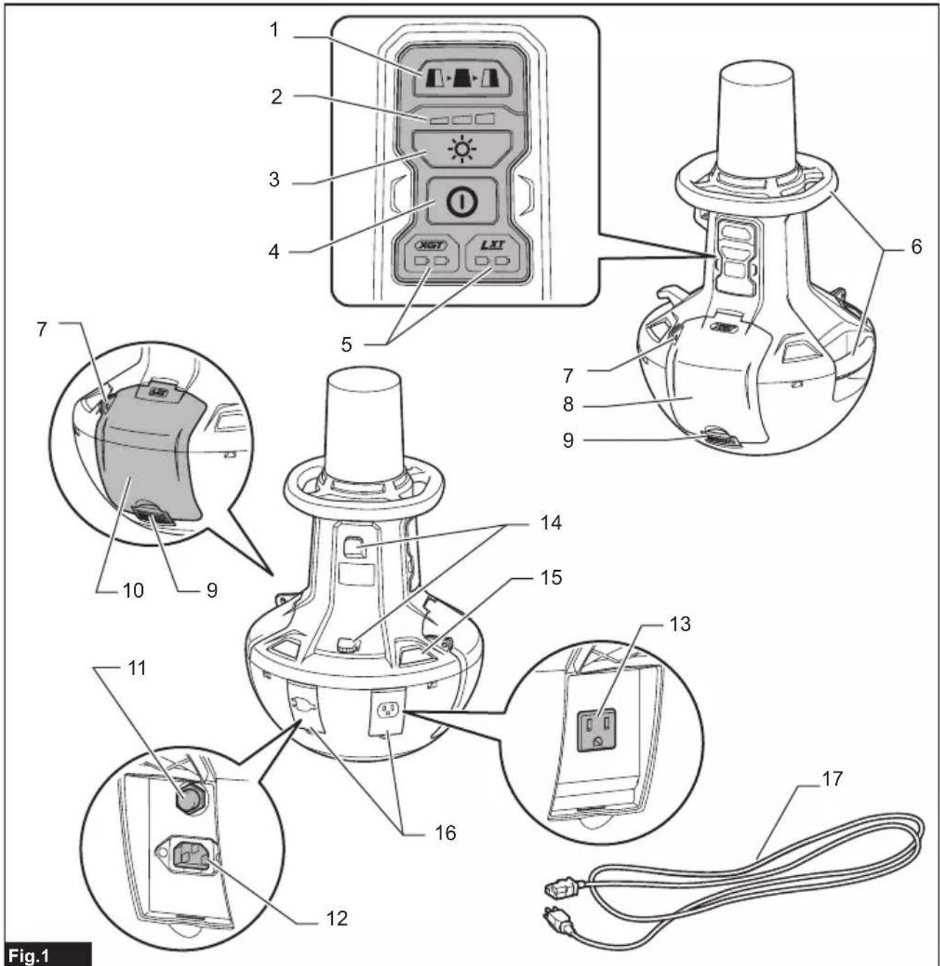1 2 3 4 XGT LXT 5 6 7 8 9 10 9 11 12 13 14 15 16 17 Fig.1
