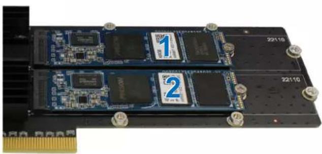 SYNOLOGY E10M20-T1 - Pour fixer un SSD M.2 à la carte adaptateur E10M20-T1 : - 6