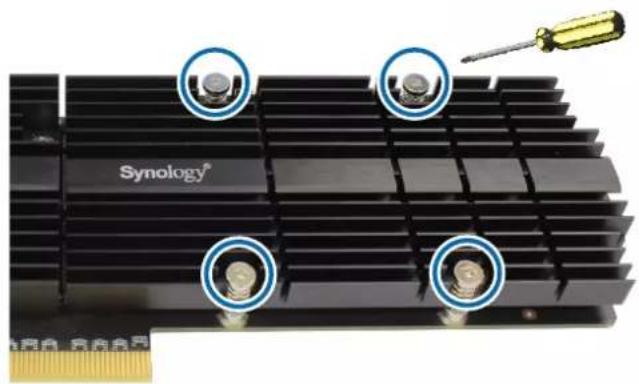 SYNOLOGY E10M20-T1 - Pour fixer un SSD M.2 à la carte adaptateur E10M20-T1 : - 13