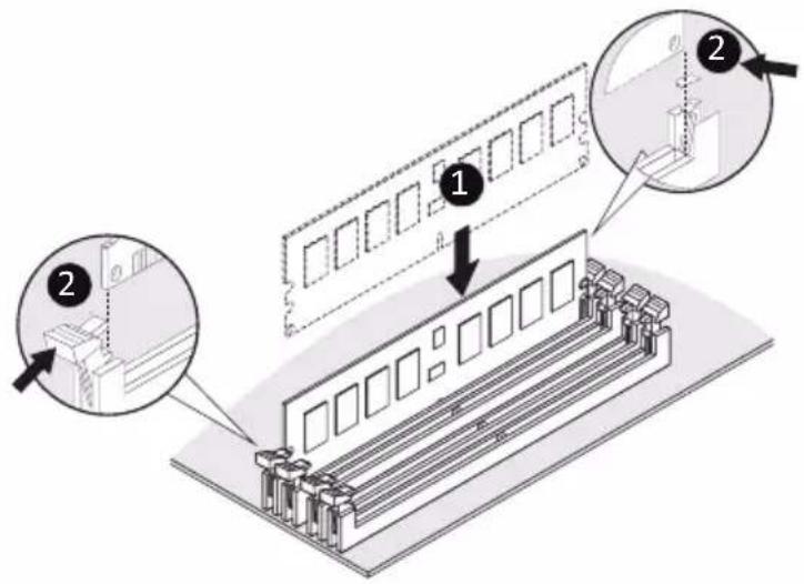 GIGABYTE TO15-Z40 - Follow these instructions to install a DIMM module: - 1