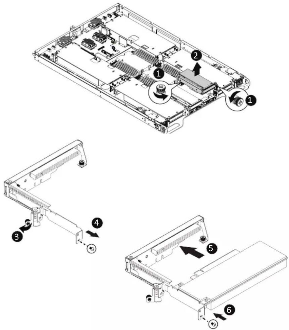 GIGABYTE TO15-Z40 - Follow these instructions to install the right PCI Expansion card: - 1