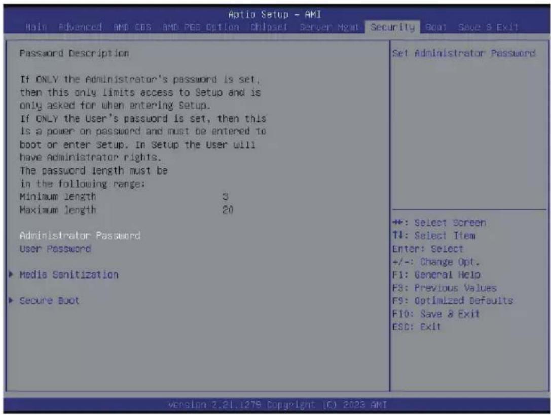 GIGABYTE TO15-Z40 - 5-7 Security Menu - 1