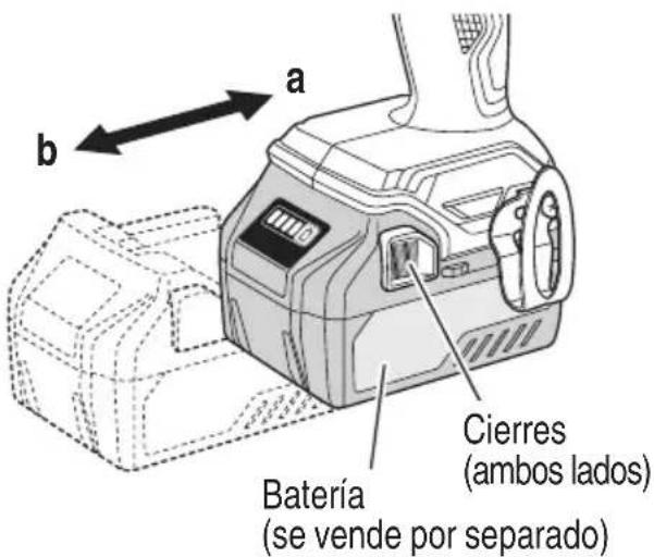 HiKOKI UB18DH - MÉTODO DE EXTRACCIÓN E INSTALACIÓN DE LA BATERÍA - 1